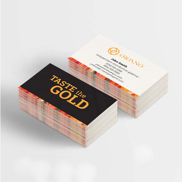 Gold Organo Business Card (2 side) English Pack of 200