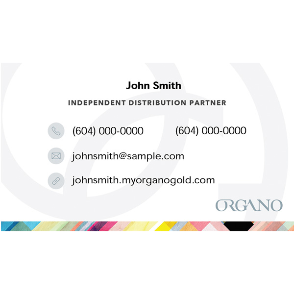Organo Taste The Gold Business Card (2 side) English Pack of 200