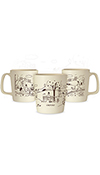 Organo 11 oz Walk in the Park Mug - Ivory