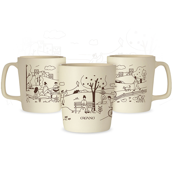 Organo 11 oz Walk in the Park Mug - Ivory