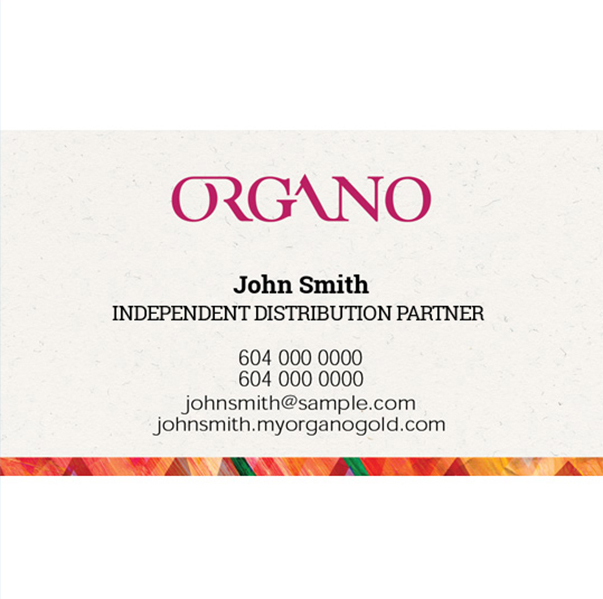 Organo Business Card (2 side) English Pack of 200