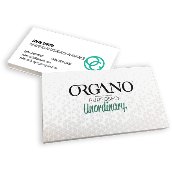 Organo Purposely Unordinary White Business Card English 200